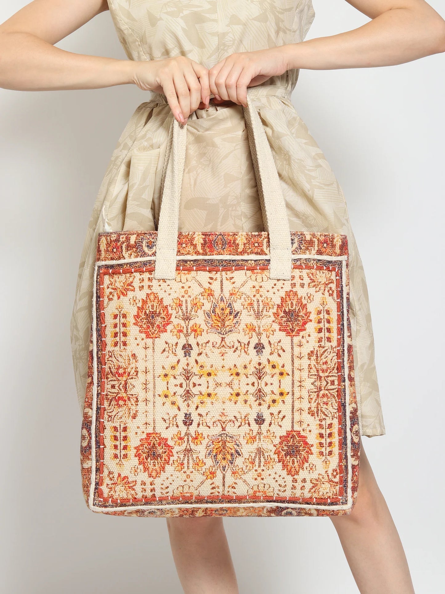 Cleo -  Block Printed Tote
