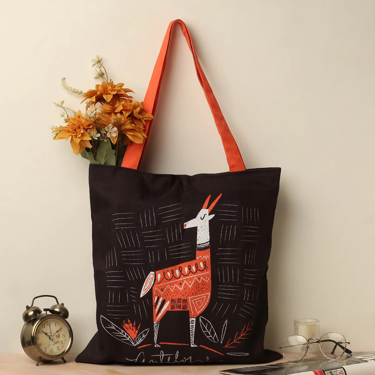 Majestic Antelope Cotton Canvas Tote