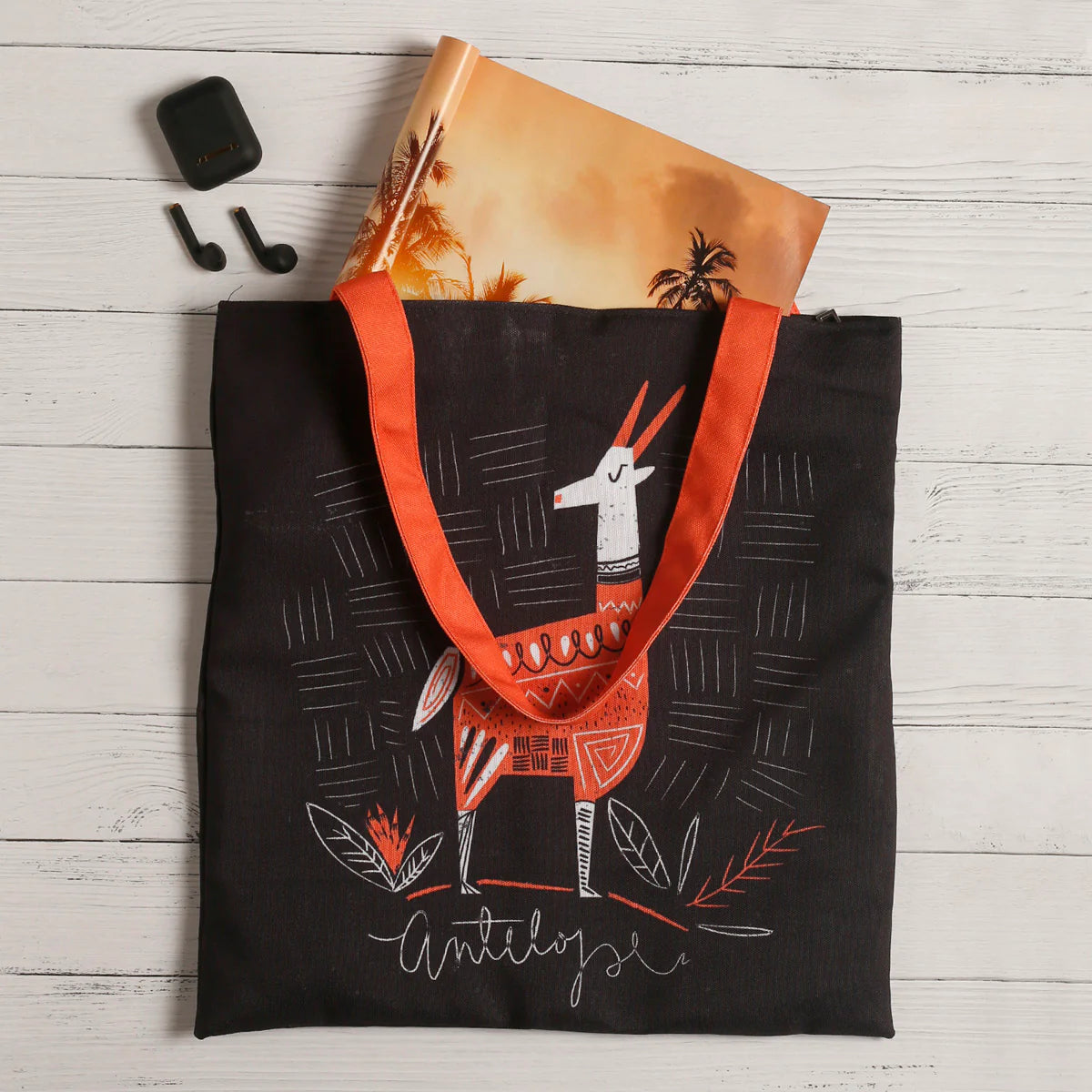Majestic Antelope Cotton Canvas Tote
