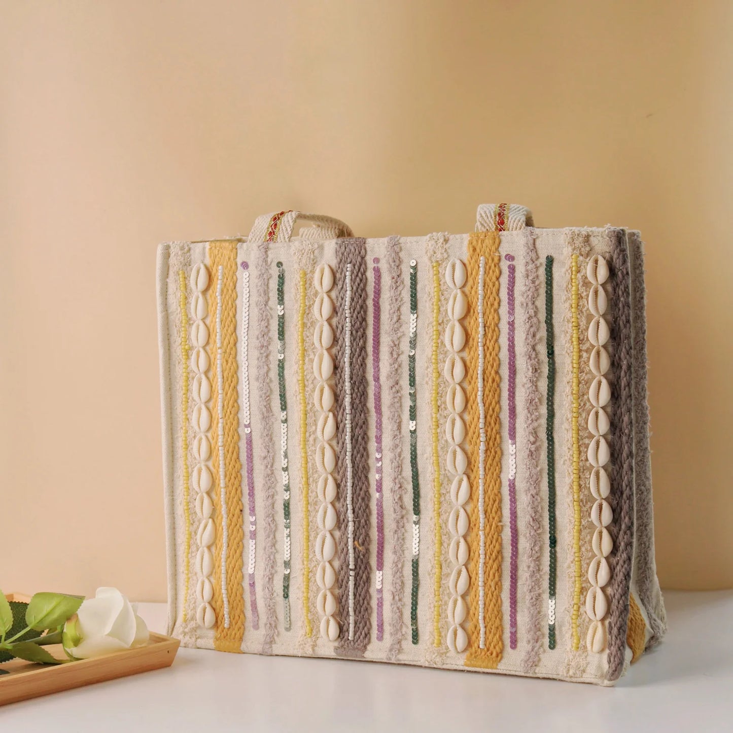 Golden Seashell Tote