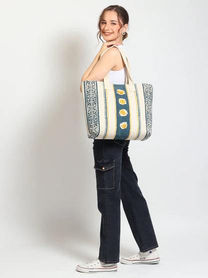 Aura - Block Printed Tote