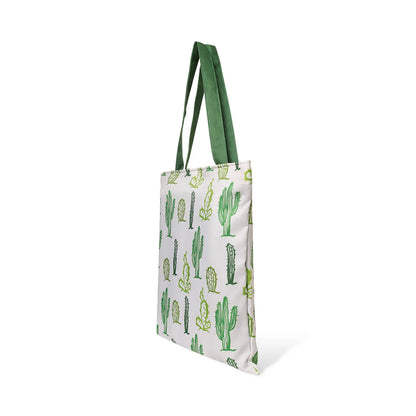 Cute Cactus Art Cotton Canvas Tote