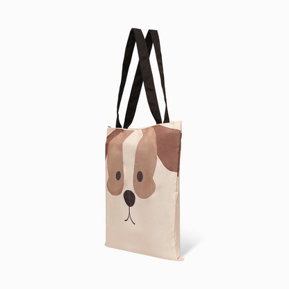 Cute Dog Cotton Canvas Tote