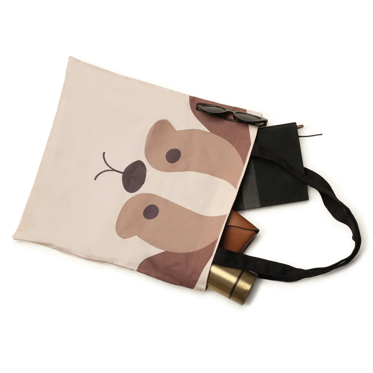 Cute Dog Cotton Canvas Tote