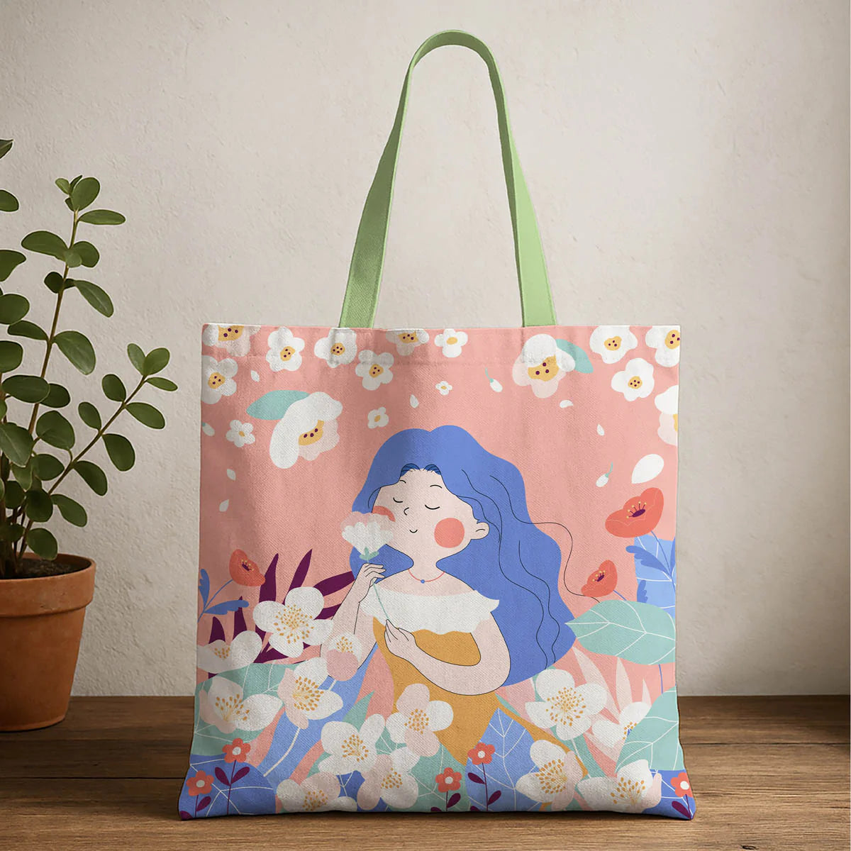 Fairy Garden Canvas Tote