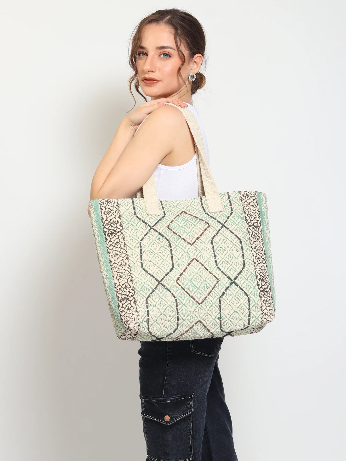 Fiora - Block Printed Tote