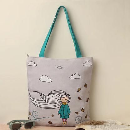 Little Girl Canvas Tote
