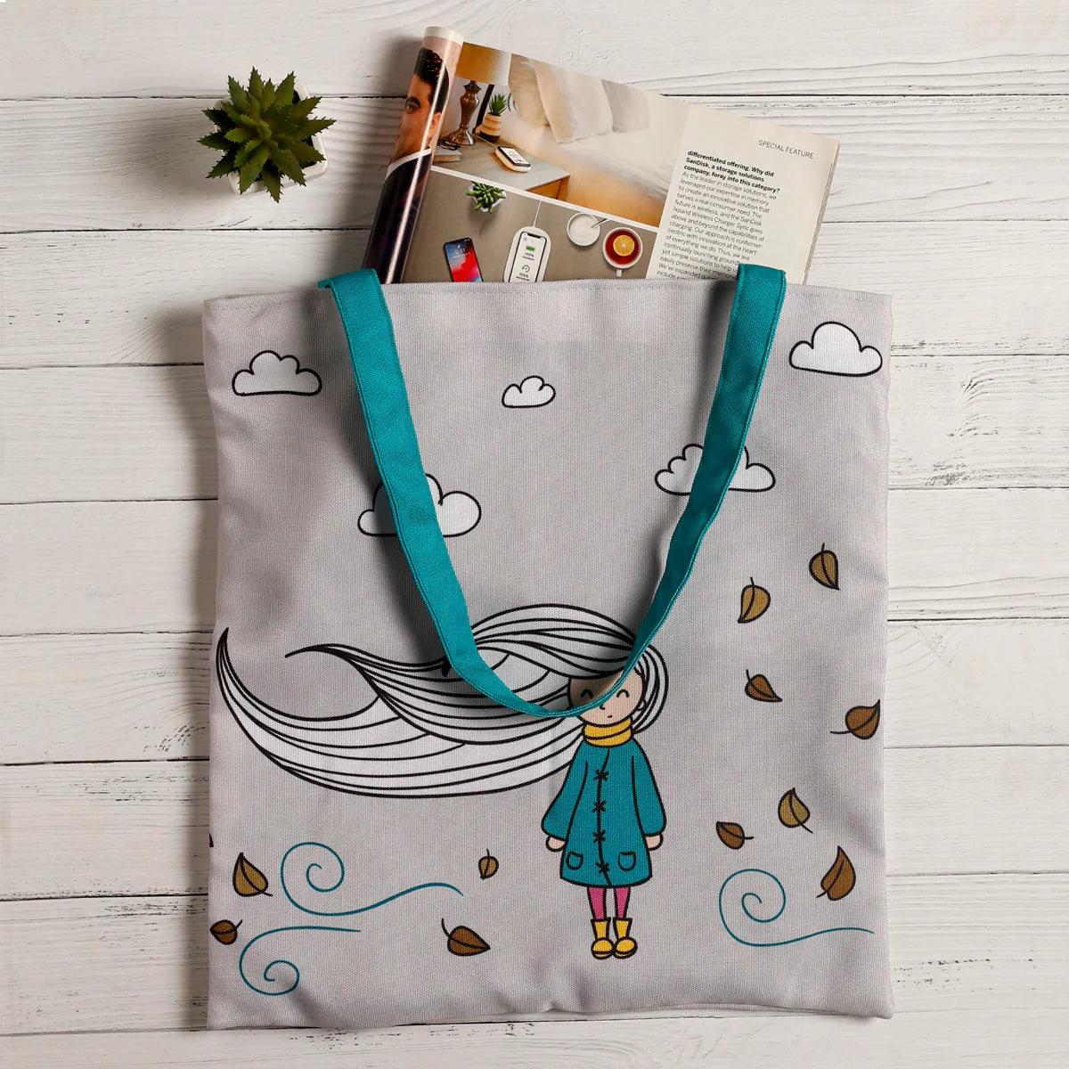 Little Girl Canvas Tote
