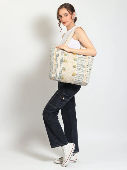 Nara - Block Printed Tote