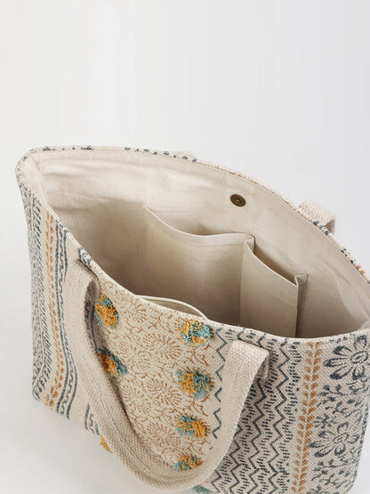 Nara - Block Printed Tote