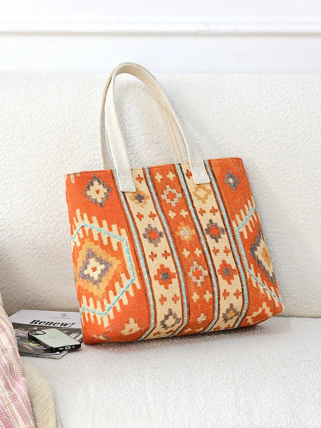 Evelyn - Block Printed Tote