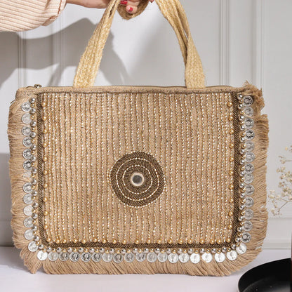 Bonita Natural Jute Coin Tote