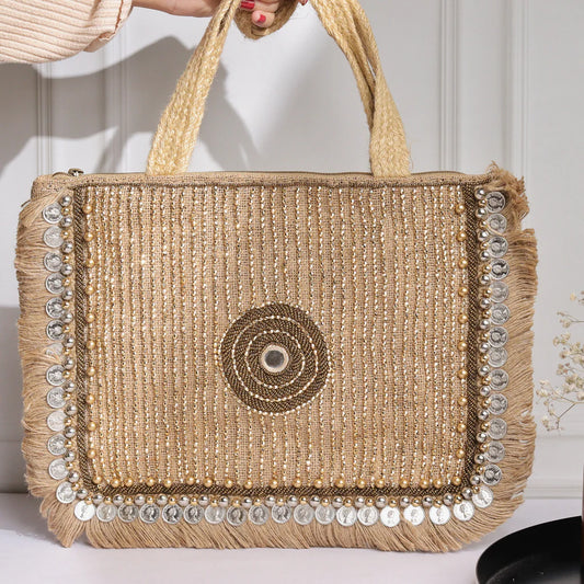 Bonita Natural Jute Coin Tote