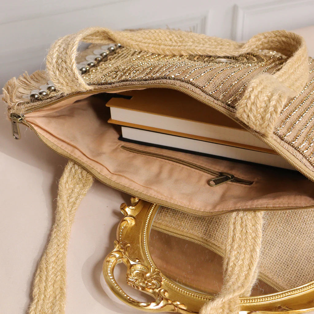 Bonita Natural Jute Coin Tote