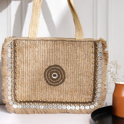 Bonita Natural Jute Coin Tote