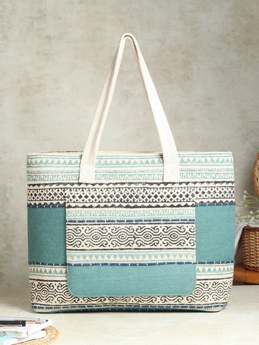 Serene - Block Printed Tote