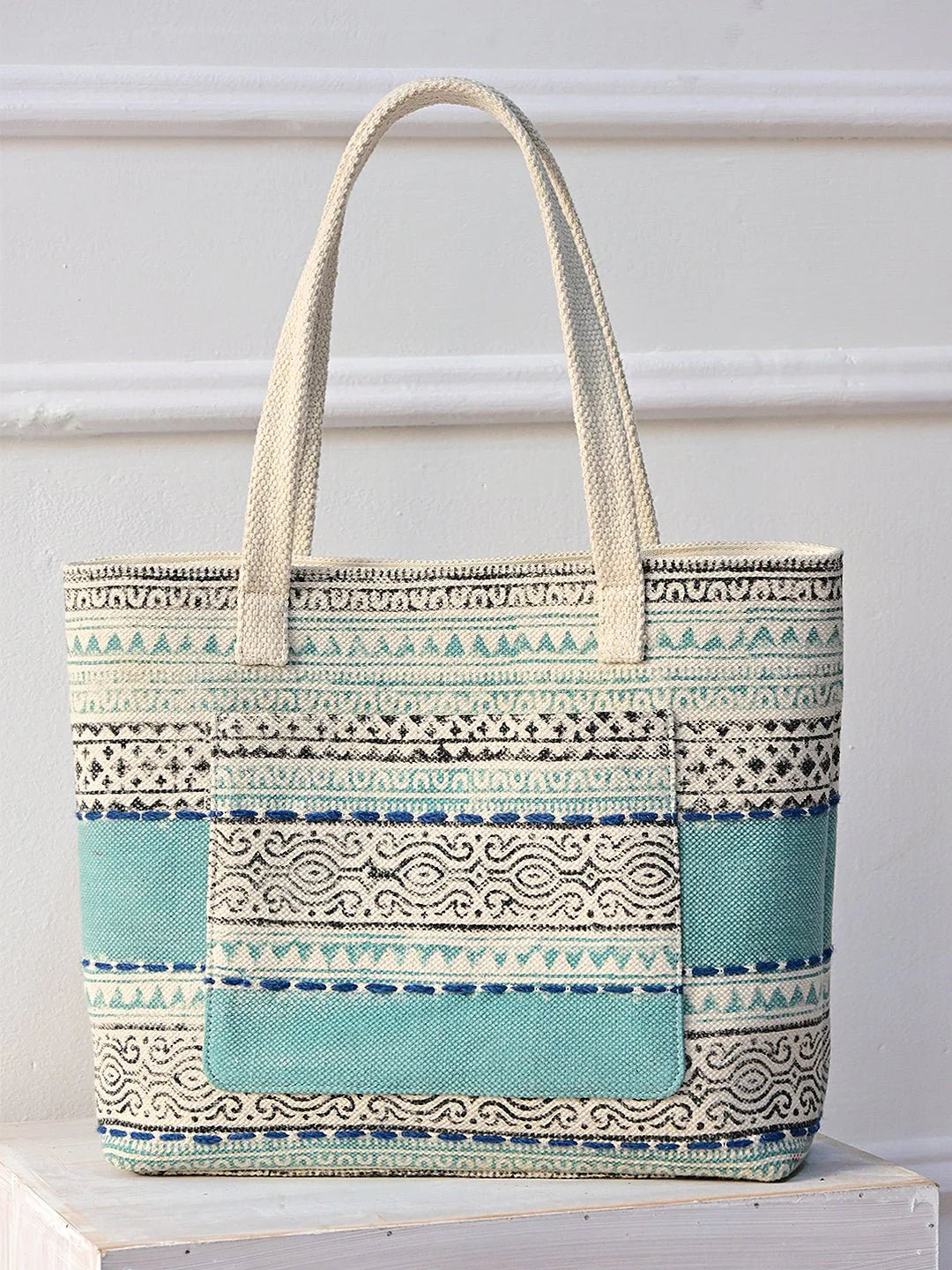 Serene - Block Printed Tote