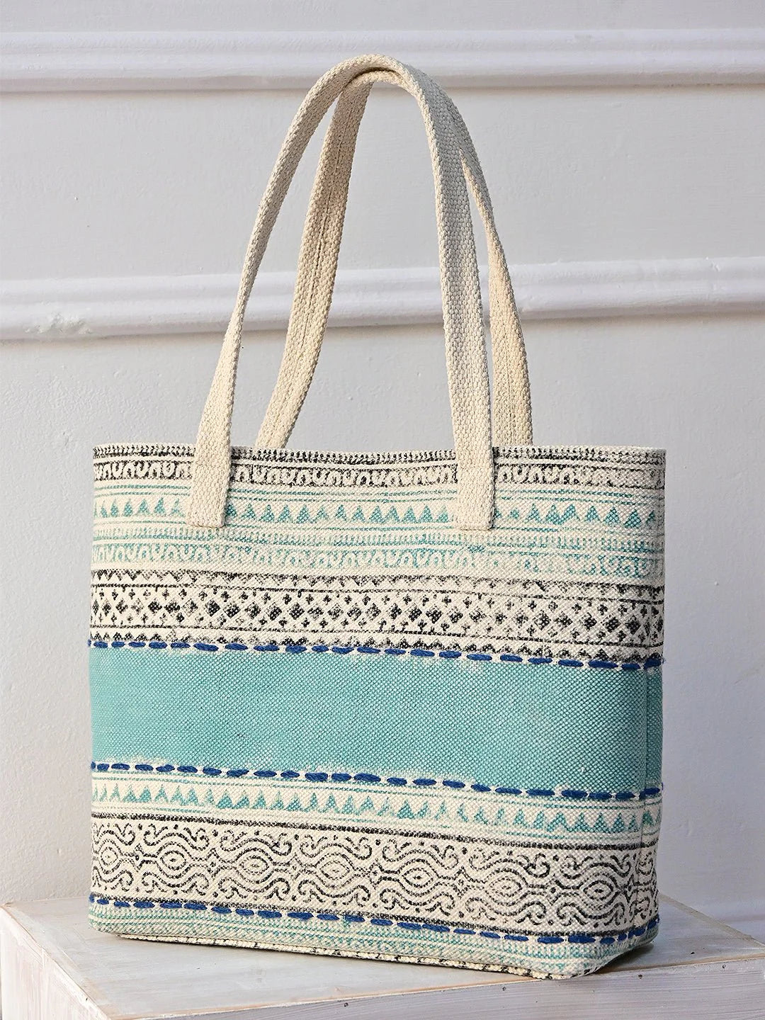 Serene - Block Printed Tote