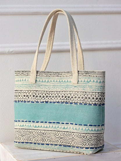Serene - Block Printed Tote