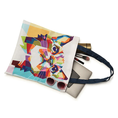 Vibrant Cat Cotton Canvas Tote