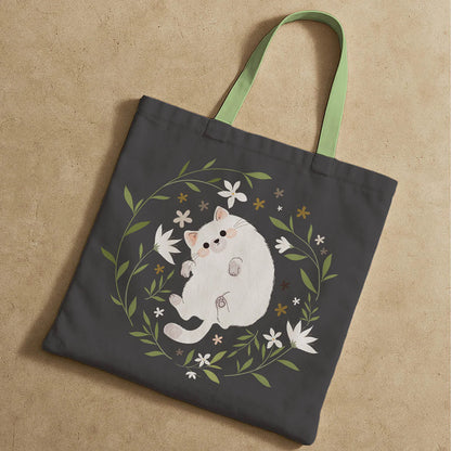Cute Cat Canvas Tote