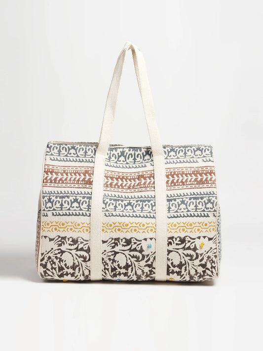 Faye - Block Printed Tote