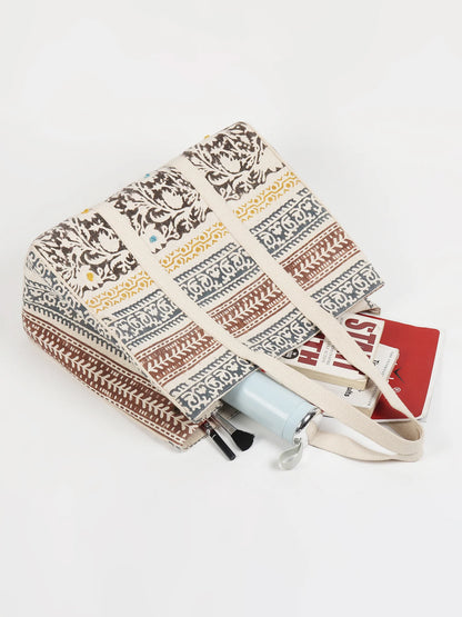 Faye - Block Printed Tote