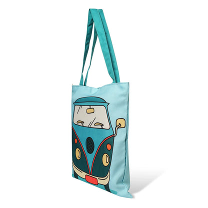 Cartoon Van Cotton Canvas Tote