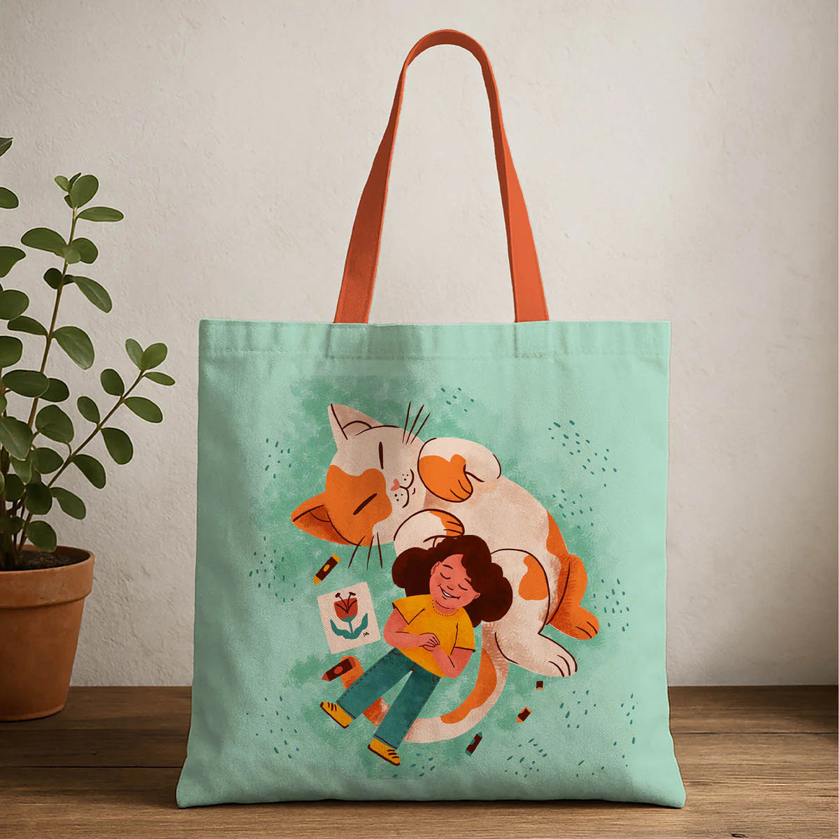 Happy kitty Canvas Tote