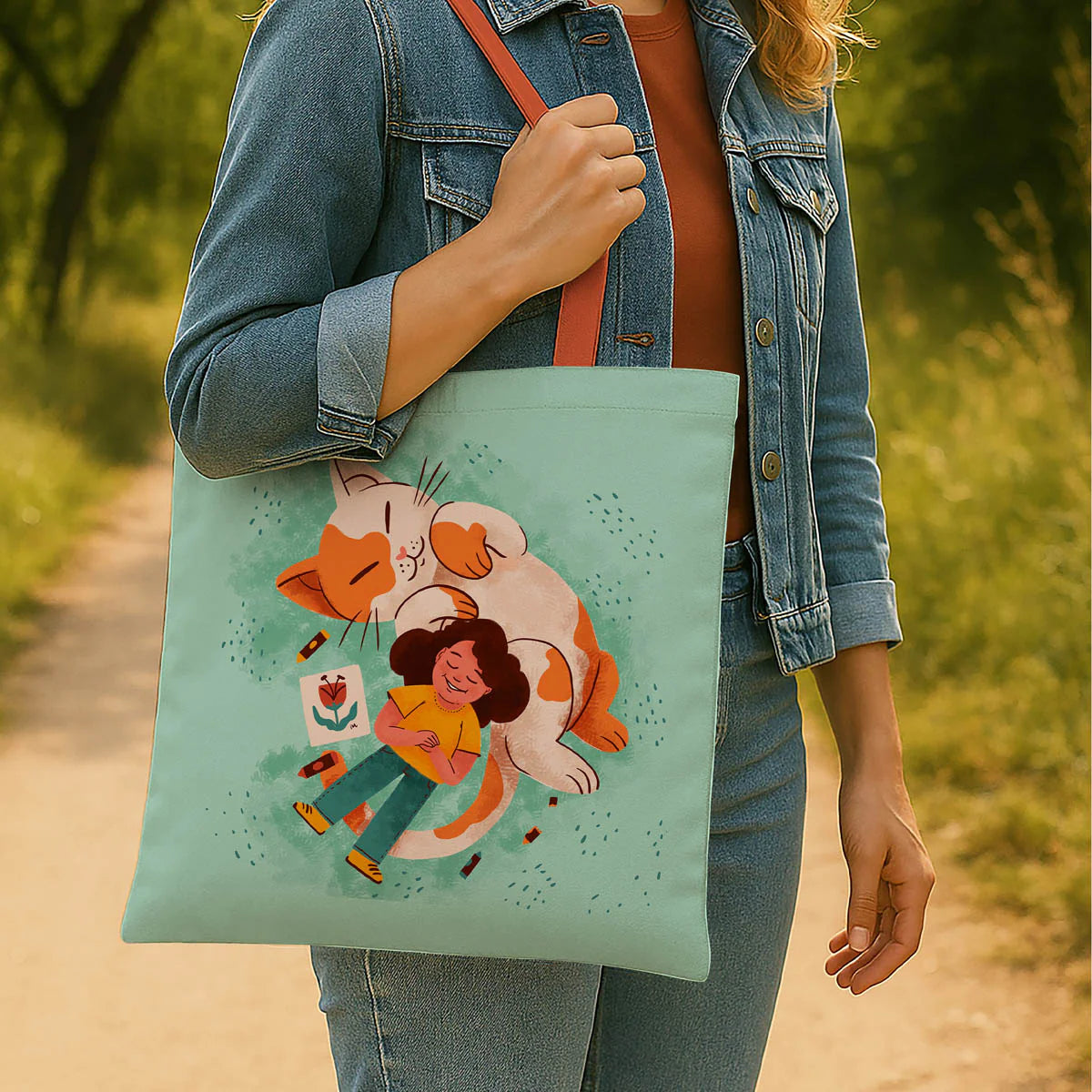 Happy kitty Canvas Tote
