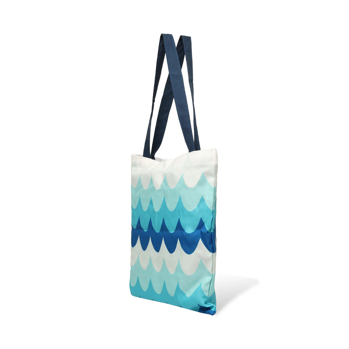Ocean Waves Cotton Canvas Tote