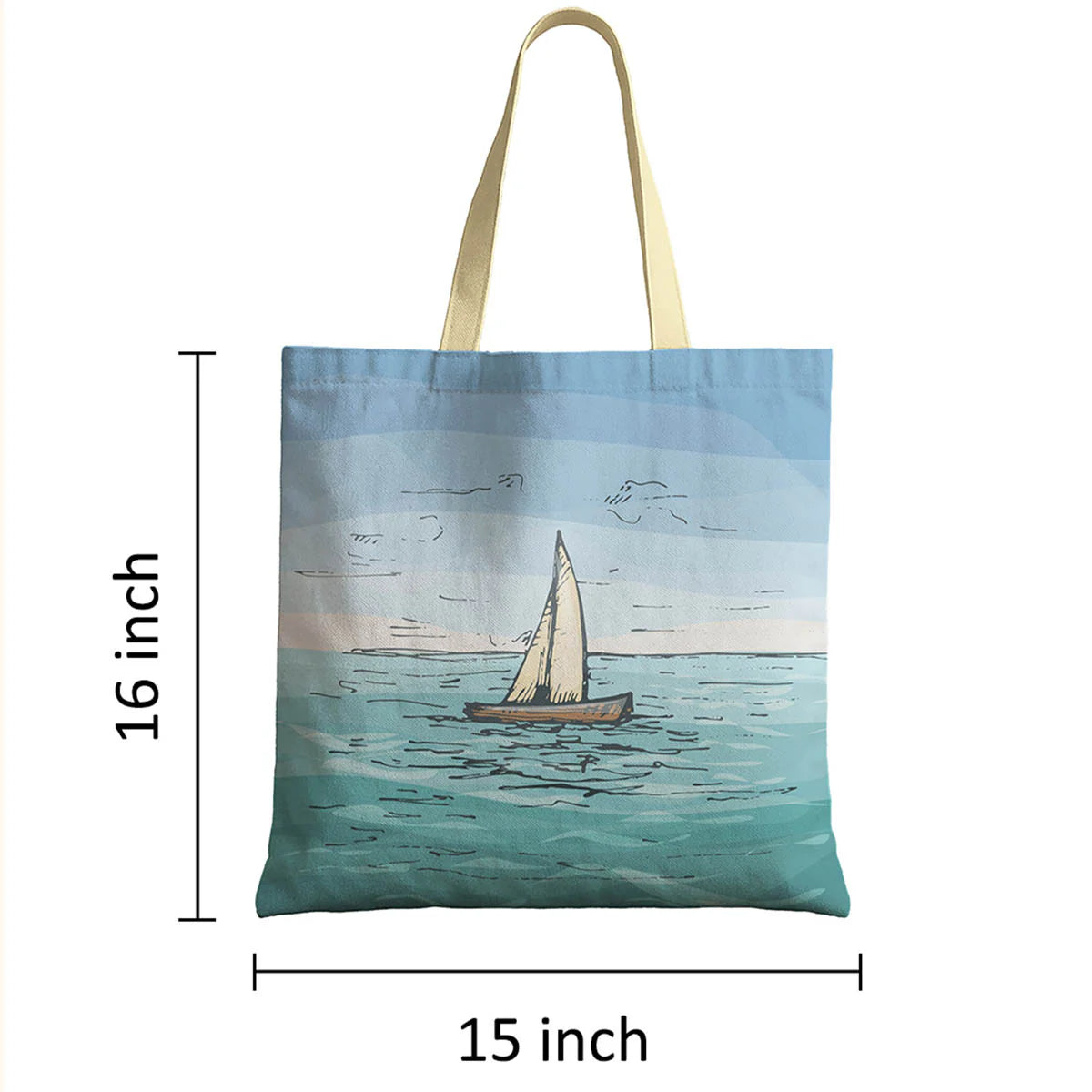 Sail Boat Ocean Theme Tote