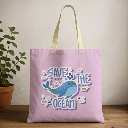 Save The Ocean Whale Ocean Theme Tote