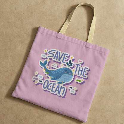 Save The Ocean Whale Ocean Theme Tote