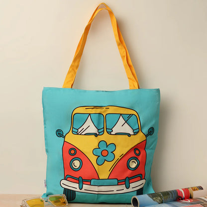 Vintage Van Cotton Canvas Tote