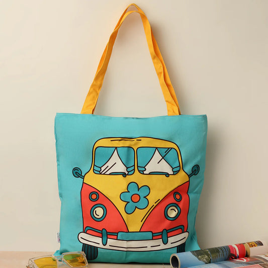 Vintage Van Cotton Canvas Tote
