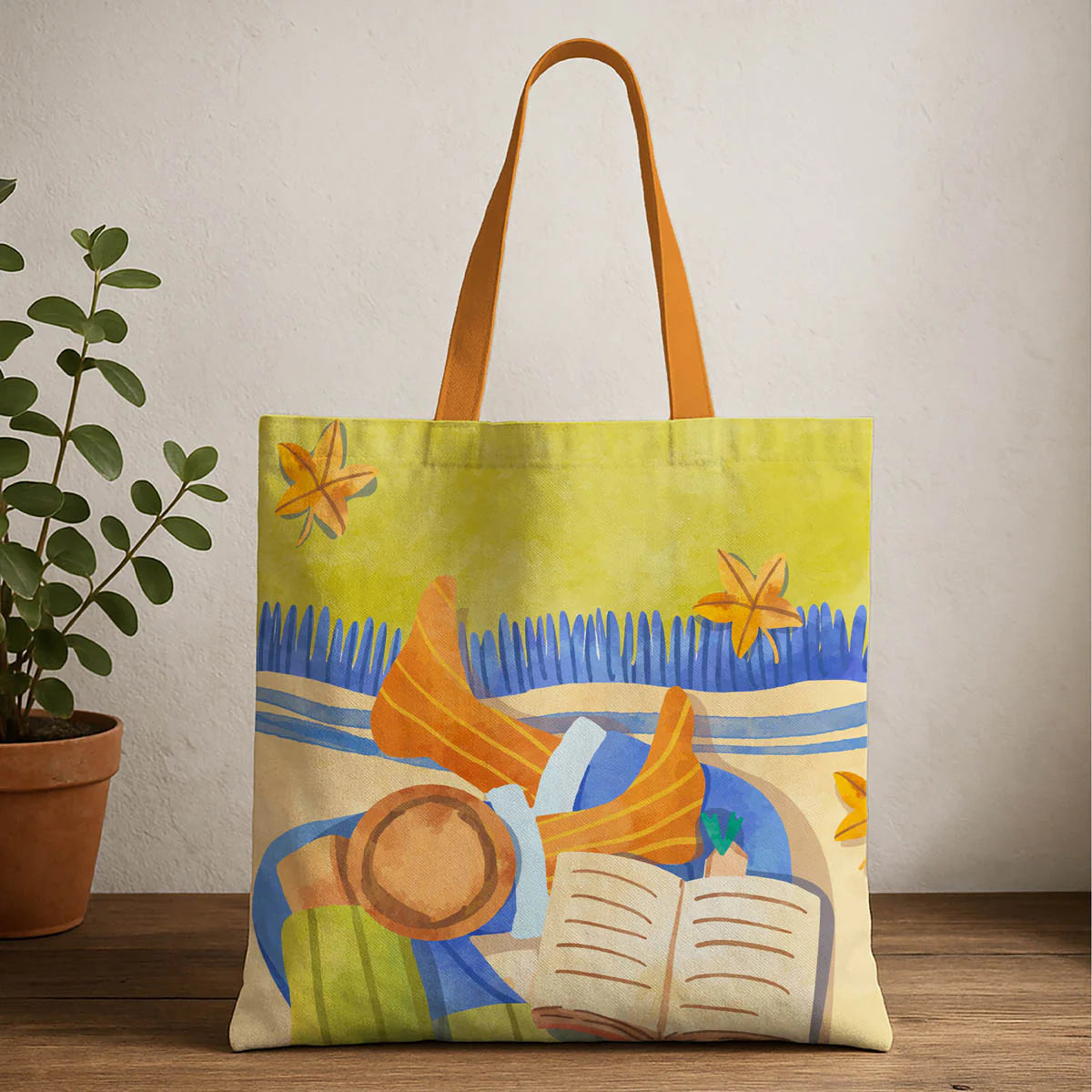Relaxed Art Canvas Tote