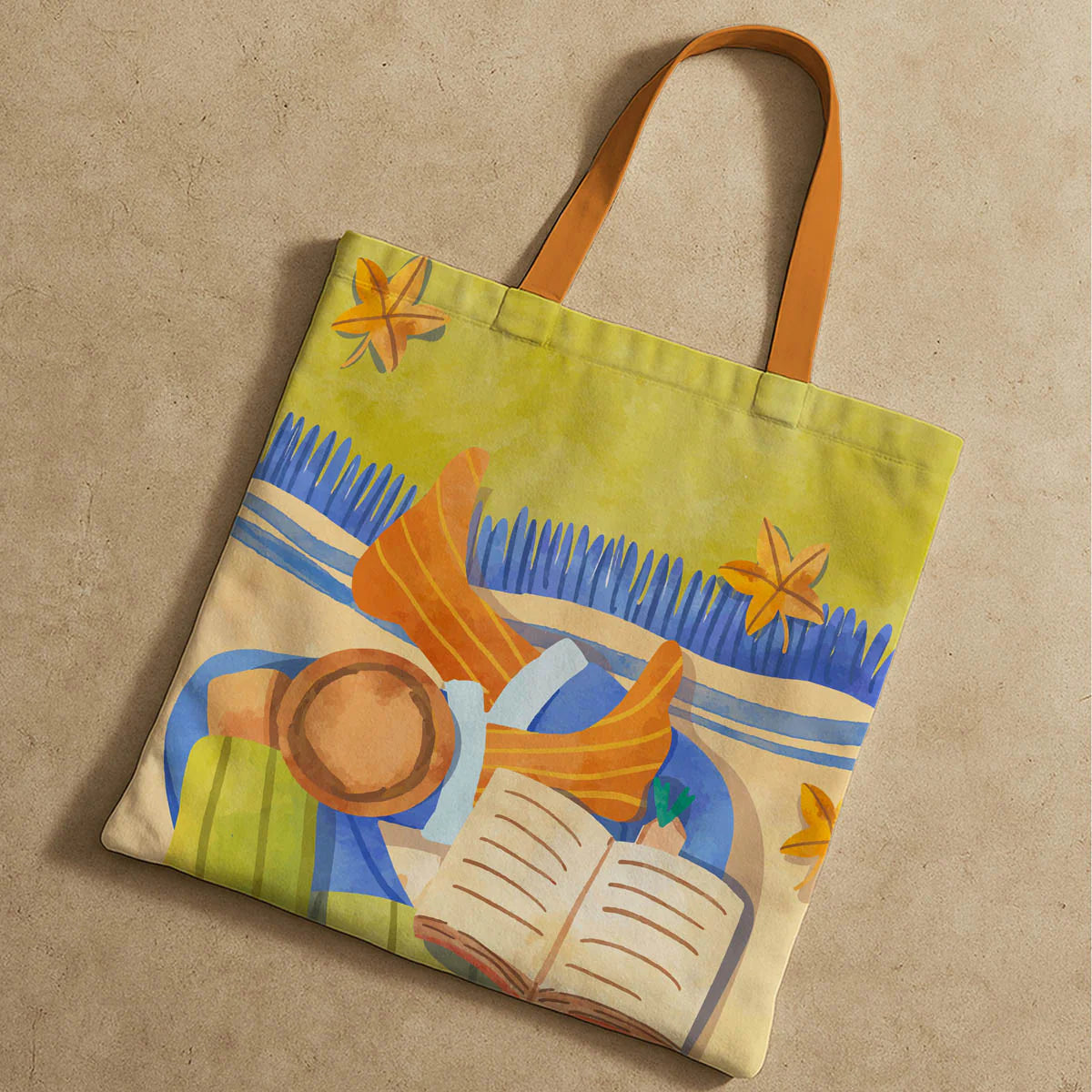 Relaxed Art Canvas Tote